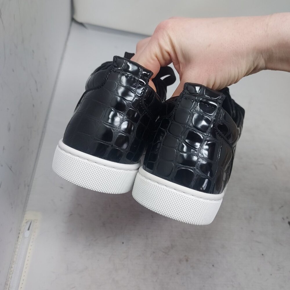 Christian Louboutin MENS Rantulow Orlato Crocodile Black Patent Sneaker - Picture 10 of 10